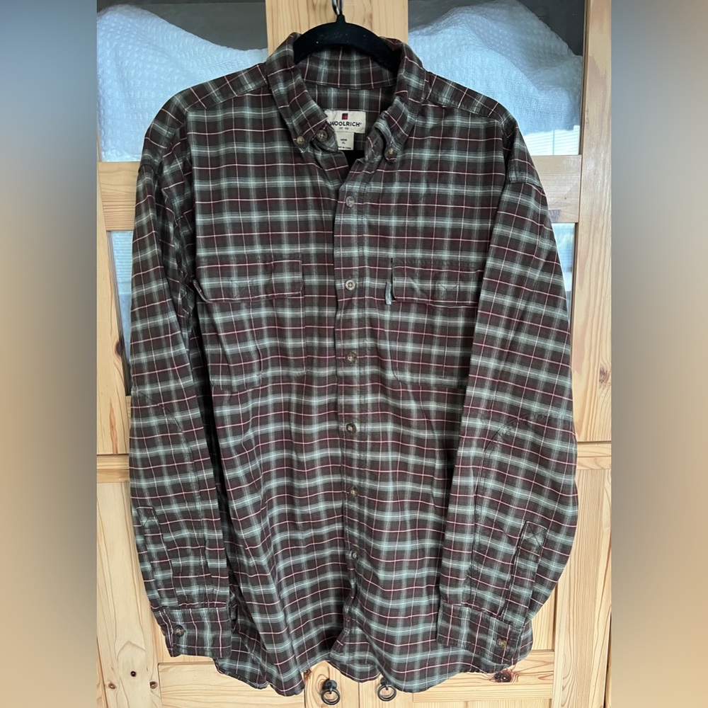 Woolrich Men's Plaid Shirt in Earth Tones